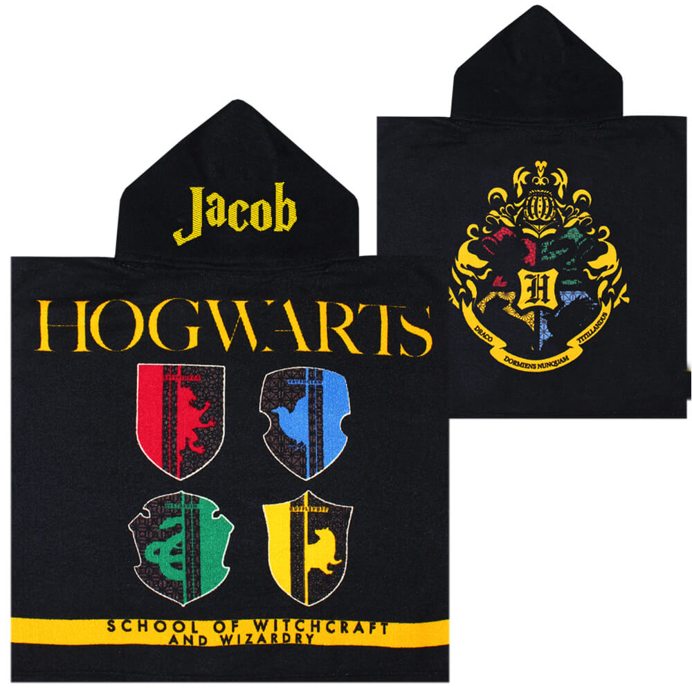 Personalised Hogwarts Infant's Poncho Hooded Towel (2-4 Years approx ...