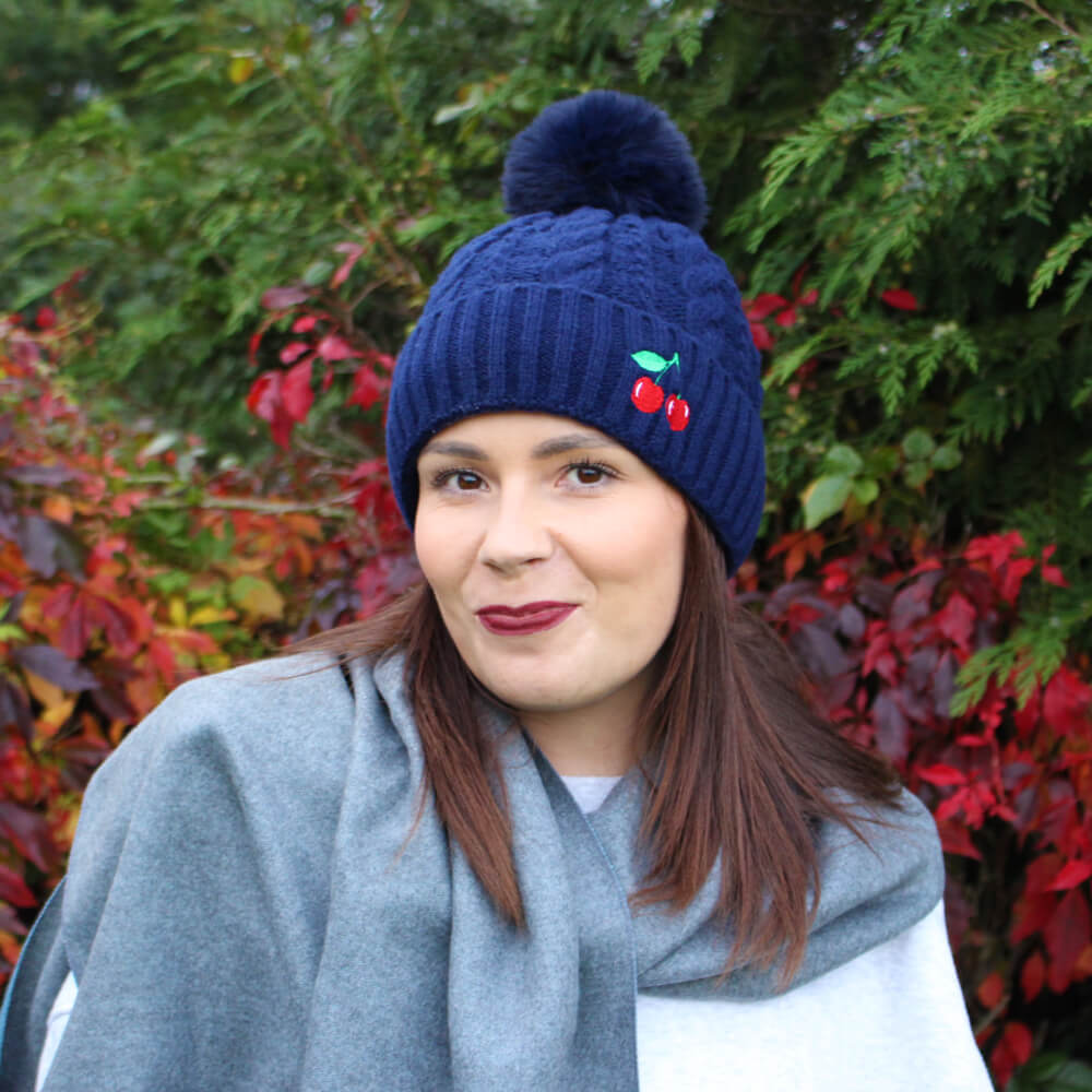 Women's fleece sale lined bobble hat